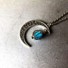 Wholesale Alloy Hollow Moon Heart Birdcage Luminous Beads Pendant Necklace