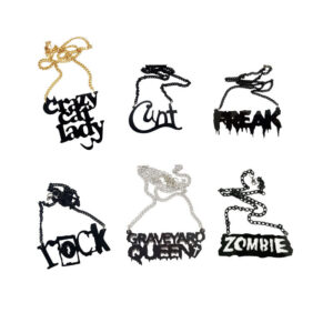 Wholesale Alphabet Halloween Acrylic Necklace