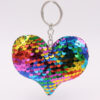 Wholesale Double Sided Reflective Sequin Love Keychain