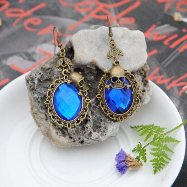 9314426282_331972318 Wholesale Gothic Halloween Ghost Festival Skull Vintage Earrings