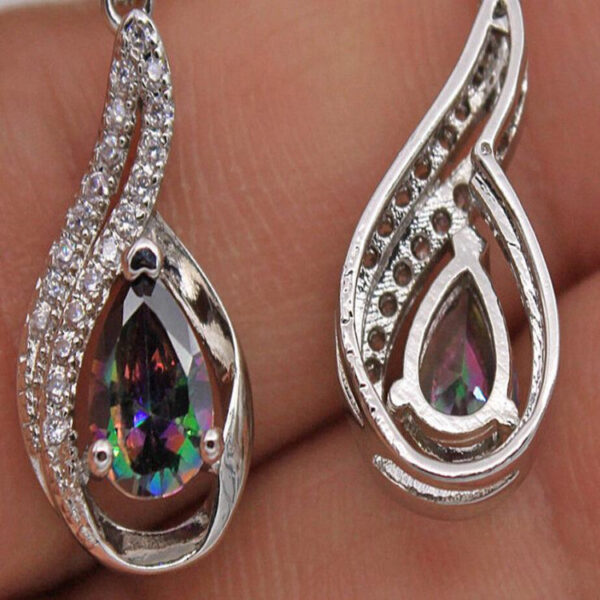 9330259972_1844368118 Wholesale Colorful Earrings Set with Diamond Pear-shaped Earrings