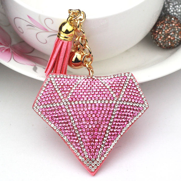 Wholesale Veet Inlaid Diamond Keychains