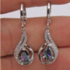 9349601169_1844368118 Wholesale Colorful Earrings Set with Diamond Pear-shaped Earrings
