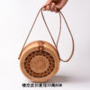 Wholesale Leather Buckle Rattan Woven Hollow Five Pointed Star Net Bag
