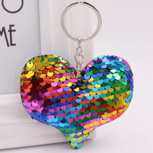 Love-colorful / Pointed Heart (Silver single circle)