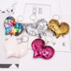 Wholesale Double Sided Reflective Sequin Love Keychain