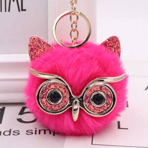 Pink Eyes + Rose Red / Gretel Owl (golden chain Buckle)