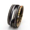 9363032090_745325296 Wholesale Vintage Multi-layer Woven Bohemian Ethnic Style Magnetic Clasp Bracelet