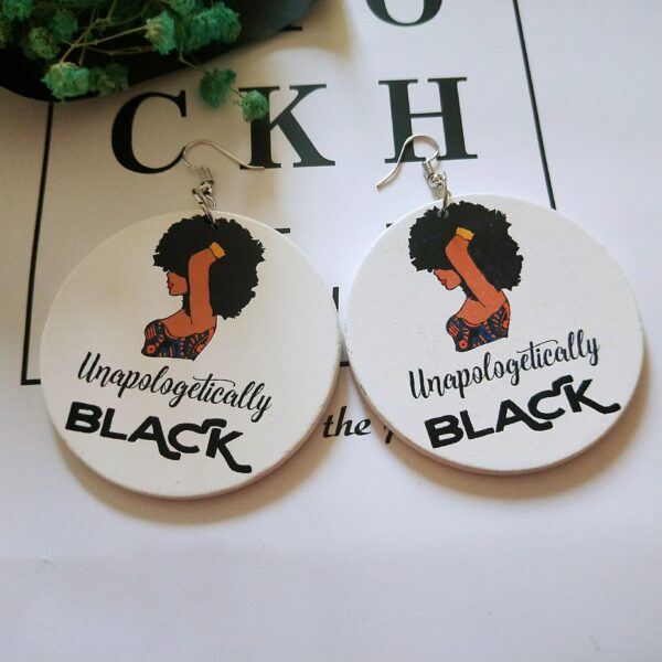 9370466719_125639122 Wholesale African Figure Wood Earrings