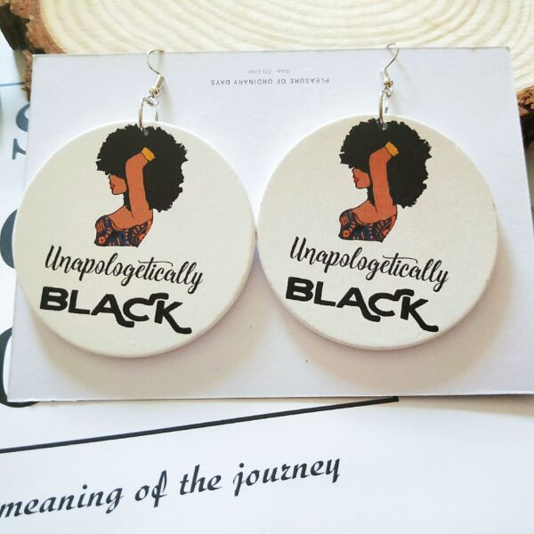 9370469677_125639122 Wholesale African Figure Wood Earrings