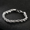 Wholesale Fried Dough Twists Hip Hop Stainless Steel Bracelet