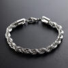 Wholesale Fried Dough Twists Hip Hop Stainless Steel Bracelet