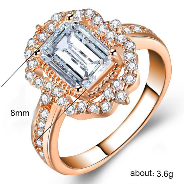 9390561599_834277137 Wholesale Alloy Rose Gold Plated Zircon Ring