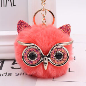 Pink Eyes + Orange / Gretel Owl (golden chain Buckle)