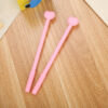 9415500445_708632043 Wholesale Girly Heart Pink Series Plastic Gel Pen