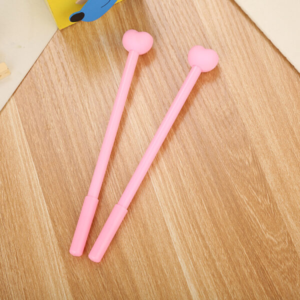 9415500445_708632043 Wholesale Girly Heart Pink Series Plastic Gel Pen