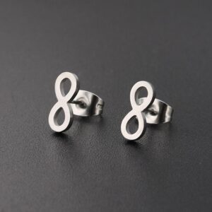 9417366016_1313213473 Wholesale Hollow Figure 8 Titanium Steel Ear Studs