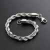Wholesale Fried Dough Twists Hip Hop Stainless Steel Bracelet