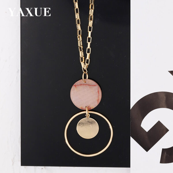 Wholesale Resin Circle Long Necklaces