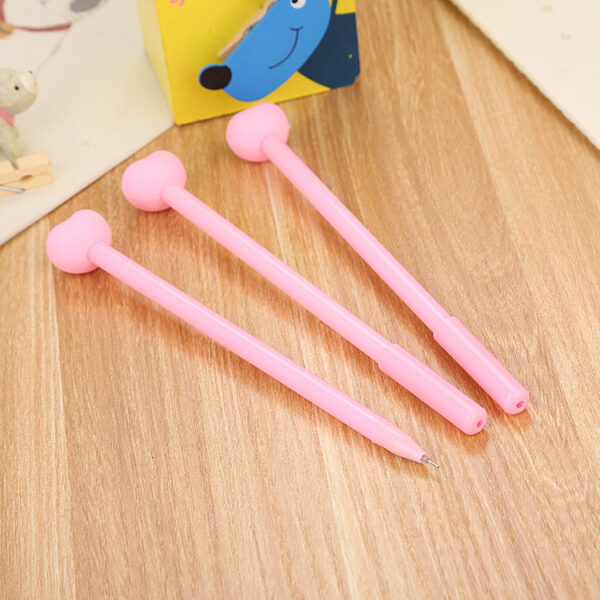 9439837088_708632043 Wholesale Girly Heart Pink Series Plastic Gel Pen