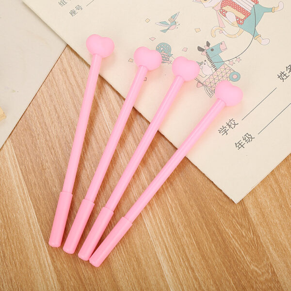 9460667785_708632043 Wholesale Girly Heart Pink Series Plastic Gel Pen