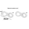 Wholesale Hollow Figure 8 Titanium Steel Ear Studs