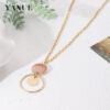Wholesale Resin Circle Long Necklaces