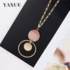 Wholesale Resin Circle Long Necklaces