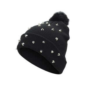Wholesale Punk Rivet Autumn Winter Wool Knitted Hat