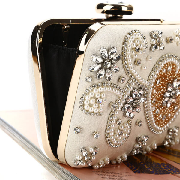 9496566314_1228234457 Wholesale Satin Satin Pearl Evening Bag