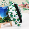 Wholesale Irish St. Patrick's Day Rhinestone Four-leaf Clover Wine Glass Party Headband