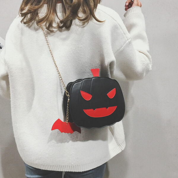 Wholesale PU Halloween Funny Pumpkin Bag