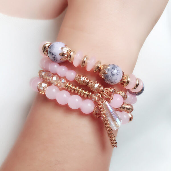 9515830640_108287258 Wholesale Ocean Style Multilayer Beaded Crystal Bracelet