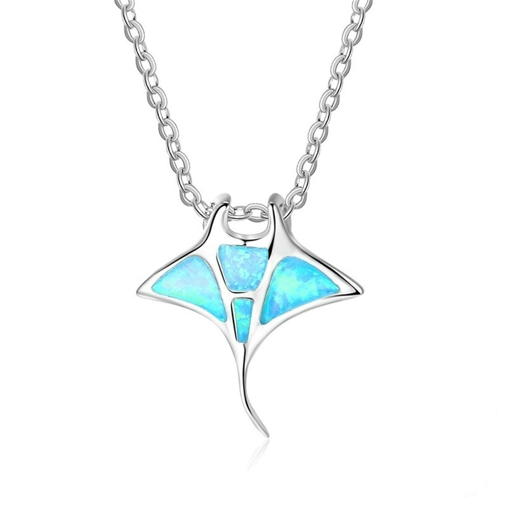 Wholesale Yansheng Wish Hot Selling Ocean Series Artificial Opal Opal Whale Necklace Personalized Creative Clavicle Chain