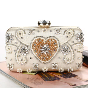 Wholesale Satin Satin Pearl Evening Bag
