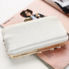 9520315908_1228234457 Wholesale Satin Satin Pearl Evening Bag