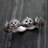 9526322247_731362266 Wholesale 5PCS Halloween Pumpkin Ghost Face Metal Ring