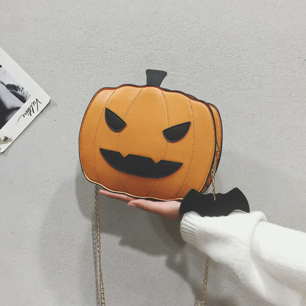 Wholesale PU Halloween Funny Pumpkin Bag