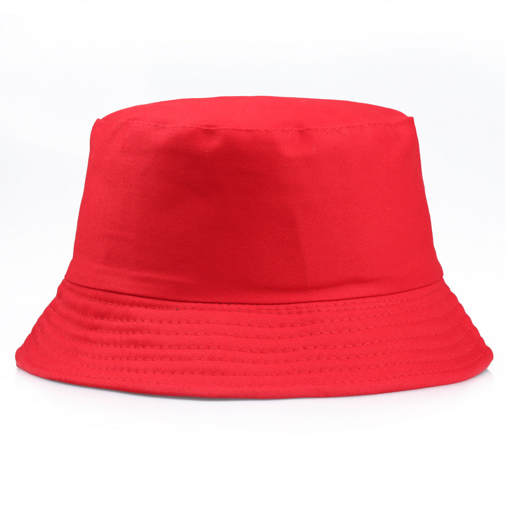 Wholesale Pure Cotton Solid Color Embroidered Logo Bucket Hat