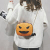 Wholesale PU Halloween Funny Pumpkin Bag