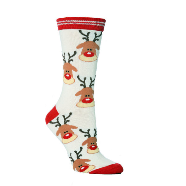 9564816865_1813707262 Wholesale Christmas Elk Cotton Mid-calf Socks