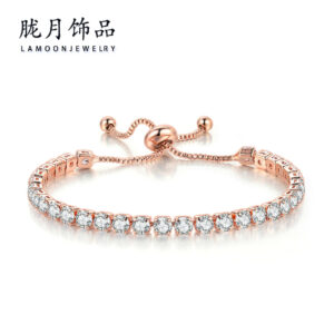 Rose Gold + White Stone