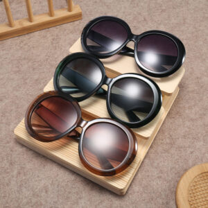 Wholesale 5801 European and American Fashion Round Large Frame Sunglasses for Women Cross-Border European and American Sunglasses Street Style Personalized Trendy Sunglasses