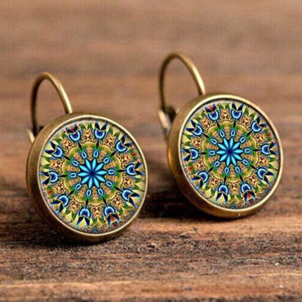 Wholesale Vintage Mandala Alloy Earrings