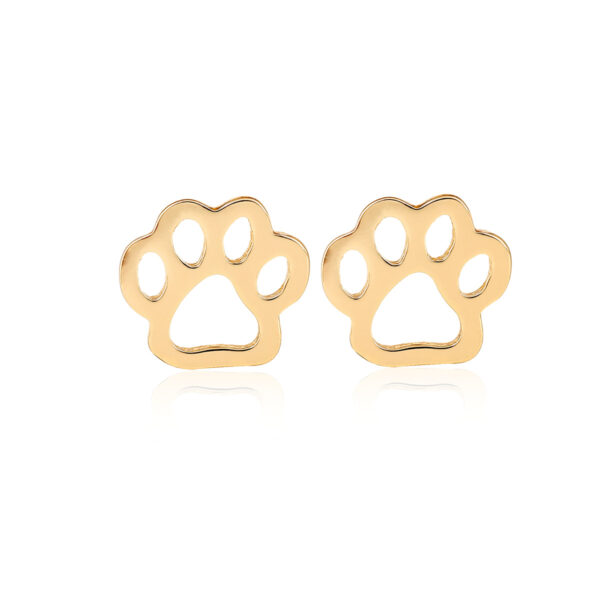 Wholesale Hollow Dog Paw Cat Paw Earrings