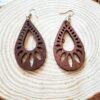 9616433476_125639122 Wholesale Water Drop Shaped Wood Earrings