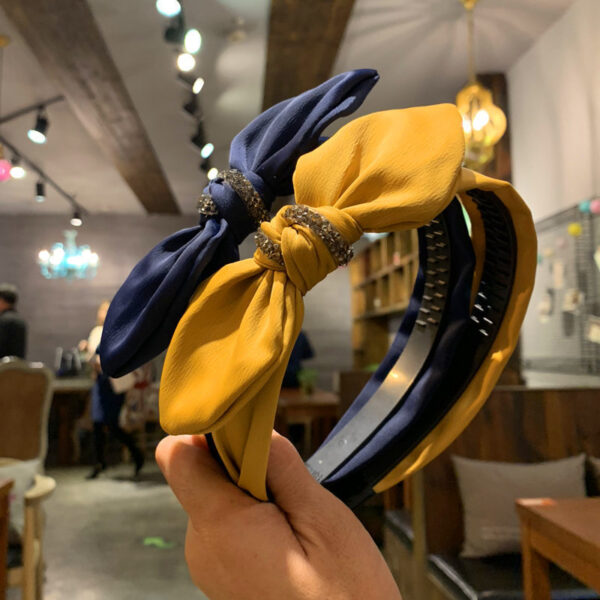 Wholesale Spring New Wide Edge Cute Bow Fabric Headband