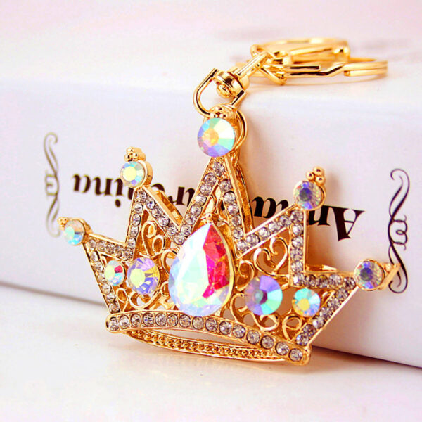 Wholesale Zinc Alloy Crown Crystal Car Keychain