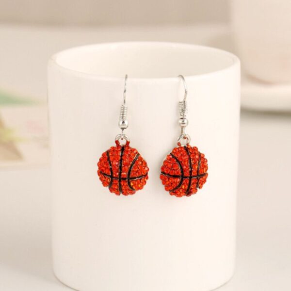 Wholesale Fashion Trendsetter Diamond Studded Baseball Earrings