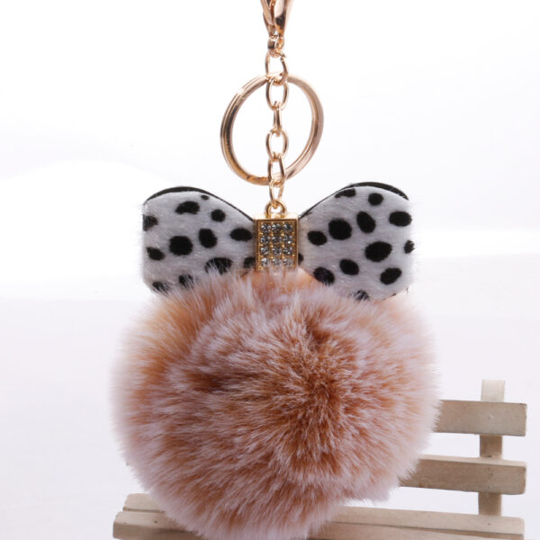 9656288359_460865233-1 Wholesale Plush Leopard Diamond Bow Keychain